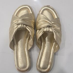 Gold Women's Slide Sandals